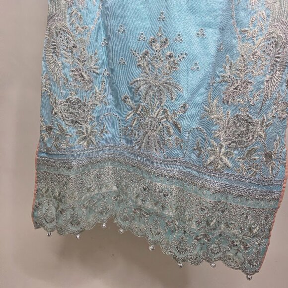 Sapphire Shalwar Kameez Pakistani / Indian Suit (3pcs) Small - Picture 4 of 8